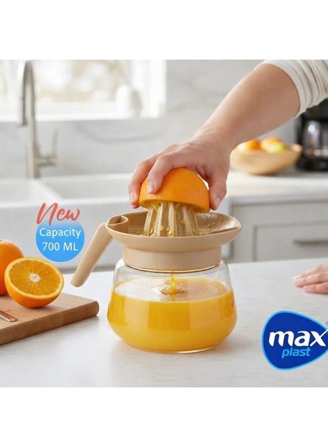 ماكس بلاست عصارة ڤيتا مزودة بأبريق شفاف بسعة 700 مللي مع علامات قياس لسهولة متابعة كمية العصير - Image 2